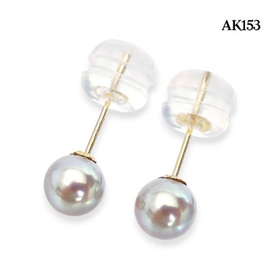 Approx. 4.5 - 5.0 mm, Akoya Pearl, Stud Earrings