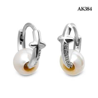 Approx. 7.0 mm, Freshwater Pearl, Pearl Hoop Earrings