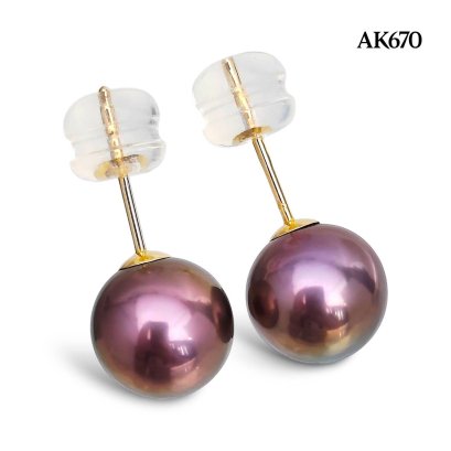 Approx. 7.0 mm up, Special Color, Mini Edison Pearl, Stud Earrings