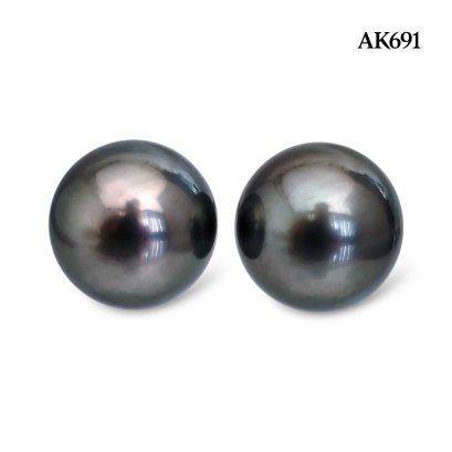 (PSL) Approx. 10.0 mm, Aurora Lagoon, Tahitian Pearl, Pair Pearl