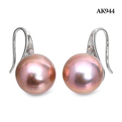 Approx. 11.0 - 12.0 mm, Edison Pearl, Fish Hooks Earrings