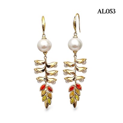 Approx. 3.0 - 10.0 mm, AK and Edison Pearl, Dhamma Raksa Flower Chandelier Earrings