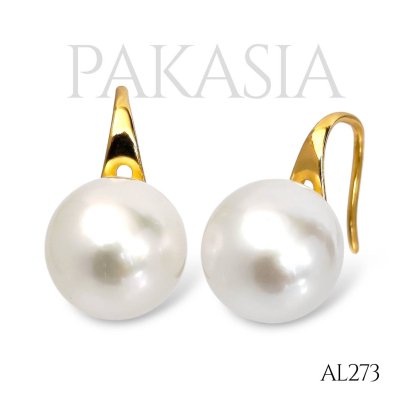 Approx. 11.0 mm, Edison Pearl, Fish Hooks Spoon Pearl Earrings