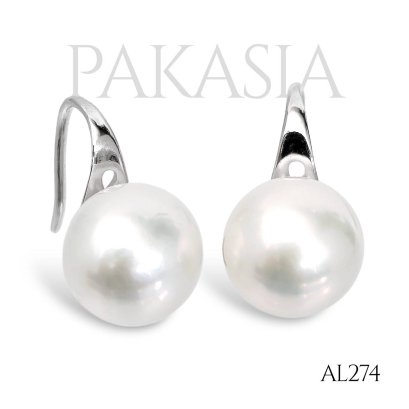 Approx. 11.0 mm, Edison Pearl, Fish Hooks Spoon Pearl Earrings
