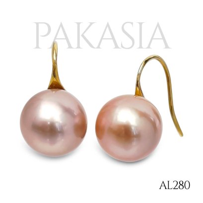 Approx. 11.0 mm, Edison Pearl, Fish Hooks Spoon Earrings