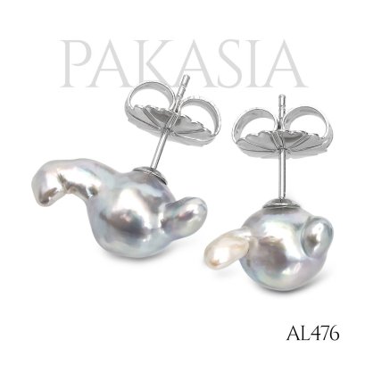 Approx. 8.0 - 9.0 mm, Akoya Pearl, Stud Earrings