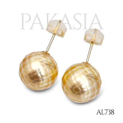Approx. 11.3 mm, Hanashinju, Gold South Sea Pearl, Pearl Brooch