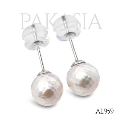 Approx. 6.0 mm, Hanashinju, Akoya Pearl, Stud Earrings