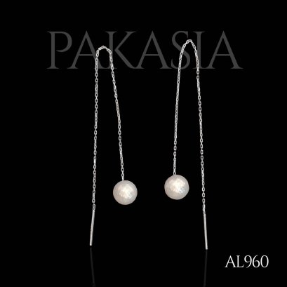 Approx. 6.0 mm, Hanashinju, Hanamomo, Akoya Pearl, Pearl Threader Earrings