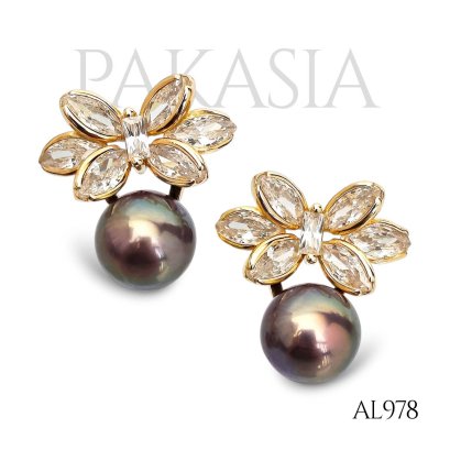 Approx. 7.0 mm, Mini Edison, Flower Pearl, Stud Earrings