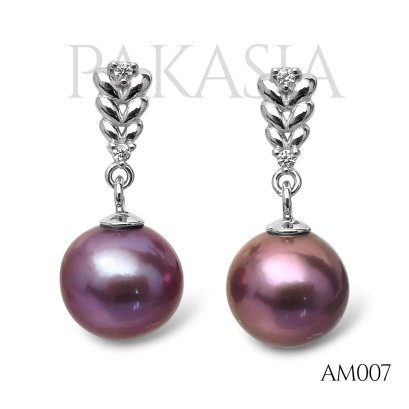 Approx. 8.0 mm, Edison Pearl, Genger Flower Dangle Pearl, Stud Earrings