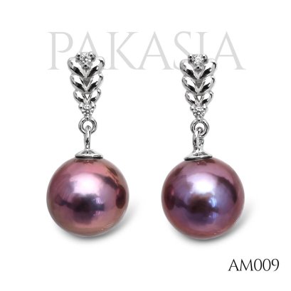 Approx. 8.0 mm, Edison Pearl, Genger Flower Dangle Pearl, Stud Earrings