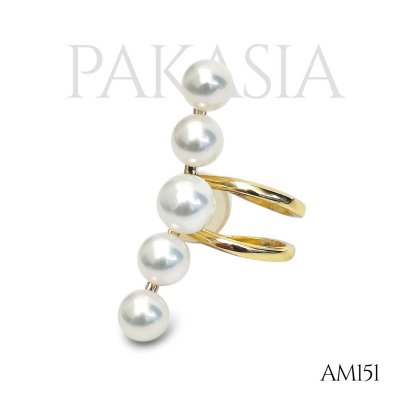 Approx. 4.0 mm up, AK Pearl, Pearl Row Earcuff