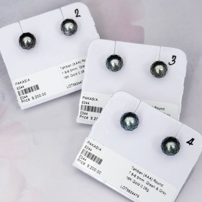 Approx. 7.8 - 8.5 mm, Hanashinju Pearl, Stud Pearl Earrings