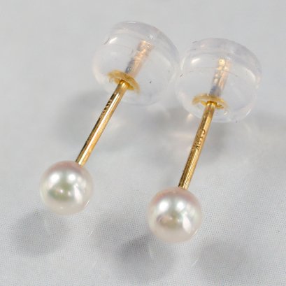 Approx. 3.0 mm, Akoya Pearl, Stud Pearl Earrings