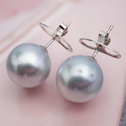 Approx. 13.0 mm, South Sea Pearl, Stud Pearl Earrings