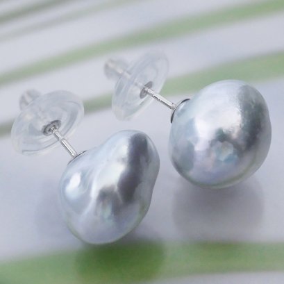 Approx. 11.60 - 14.53 mm, South Sea Pearl [The Rock Premium], Stud Earrings