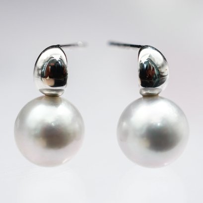 Approx. 8.06 - 8.27 mm, Akoya Pearl, Stud Dangle Earrings