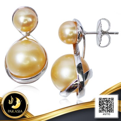 ต่างหู Infinity ไข่มุกทวิน ไข่มุก South Sea Pearl