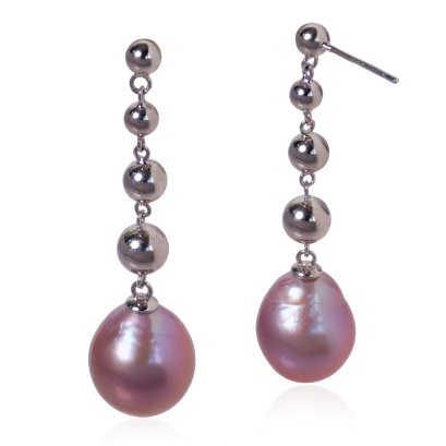 ต่างหู "ลูกตุ้มไล่ระดับ" ห้อยไข่มุก Edison