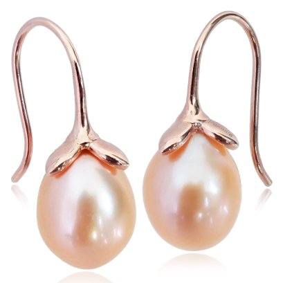 ต่างหูไข่มุก "ผลไม้ทิพย์" ห้อยไข่มุก Freshwater Pearl