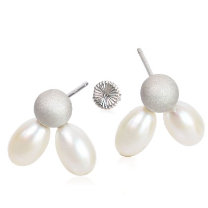 ต่างหูไข่มุก Freshwater Pearl ทวิน "Easter Eggs"