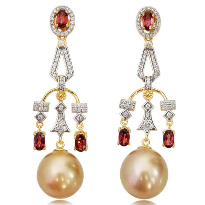 ต่างหู Collection Little India ห้อยไข่มุก South Sea Pearl