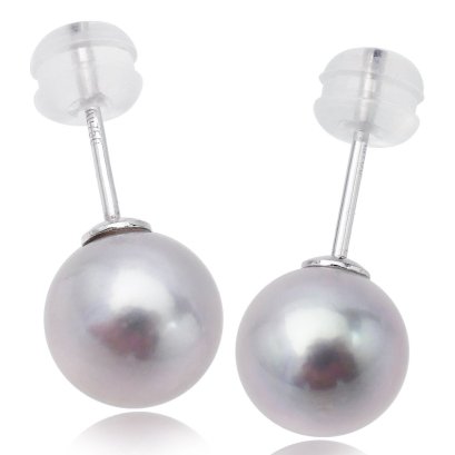 Approx. 8.0 - 8.5  mm, Akoya Pearl, Stud Earrings