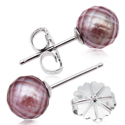 9.12 and 9.25 mm, Hanashinju Pearl, Stud Earrings