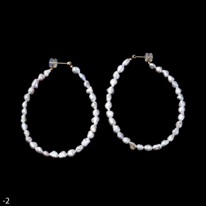 Approx. 4.0 mm, Freshwater Pearl, Hoop Pearl Earrings