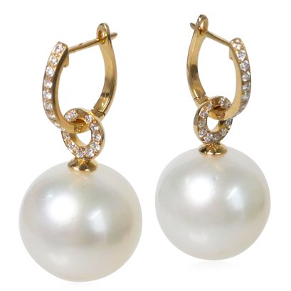 (PSL) Approx. 15.4 mm, Aurora Phoenix, Latch Back Jacket Pearl Earrings
