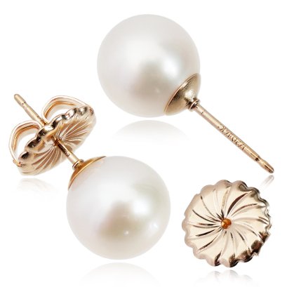 Approx. 9.5 mm Edison Pearl Stud Earrings