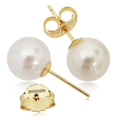 9.5 mm , Akoya Pearl , Stud Earrings
