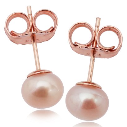 Approx. 6.0 mm ,  Freshwater Pearl , Stud Earrings