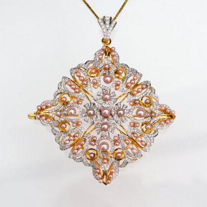 Approx. 2.0 - 4.0 mm,  Freshwater Pearl, Sumbawa Pearl Pendant and Brooch Collection