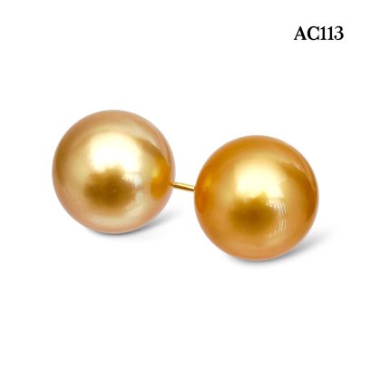 (PSL) Approx. 12.6 - 12.7 mm, Aurora Moon Rainbow, Pair Brooch