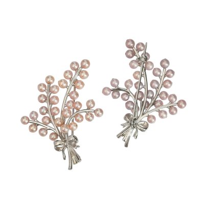 Approx. 4.0 mm, Freshwater Pearl, Rice Bunch Pearl Brooch