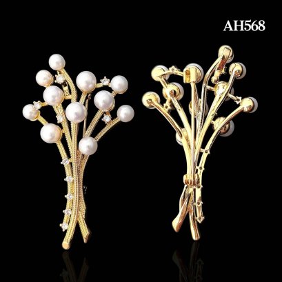 Approx. 4.5 - 6.0 mm, AK Pearl, Firework Pearl Alloy Pendant