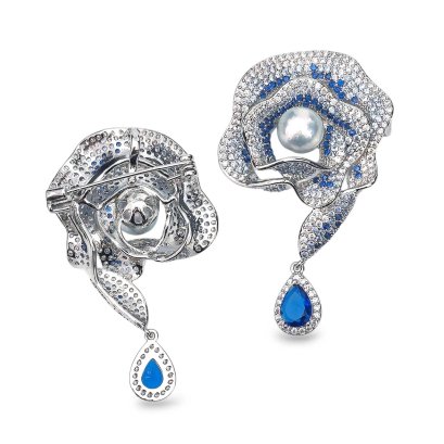 Approx. 8.5 mm, Akoya Pearl, Rose Pearl Brooch