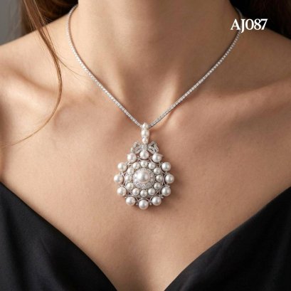 Approx. 4.0 mm and 8.0-9.0 mm, AK & Freshwater Pearl, European Style Royal Pearl Brooch & Pendant