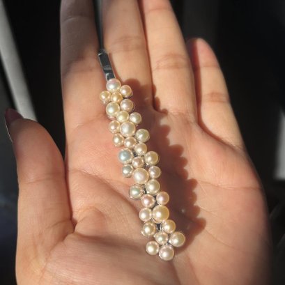 Approx. 4.0 - 5.0 mm, Freshwater Pearl, Pearl Hair Clip