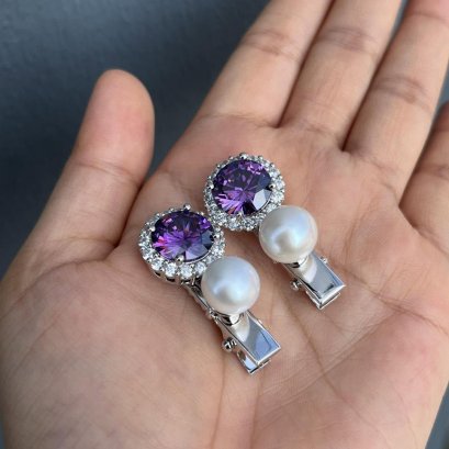 Approx. 10.0 - 11.2 mm, Edison Pearl, Pearl Hair Clip
