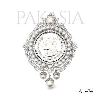 4.5 mm - 8.9 mm, AK & Akoya Pearl, Royal Thai Family Members Collection, Brooch