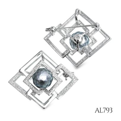 Approx. 10.4 mm, Hanashinju, Tahitian Pearl, Pearl Brooch