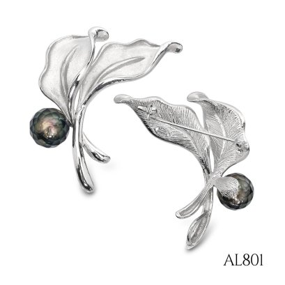 Approx. 10.6 mm, Hanashinju, Tahitian Pearl, Pearl Brooch