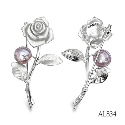 Approx. 9.3 mm, Hanashinju, Freshwater Pearl, Pearl Brooch