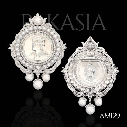 4.5 mm - 8.9 mm, AK& Edison & Freshwater Pearl, Royal Thai Family Members Collection, Brooch