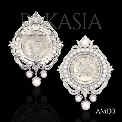 4.5 mm - 8.7 mm, AK & Akoya Pearl, Royal Thai Family Members Collection, Brooch