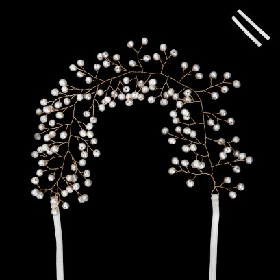 Approx. 5.0 mm, Freshwater Pearl, Pearl Branch Cloth Head Band