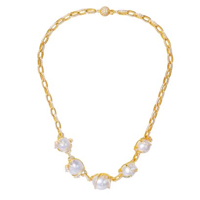 สร้อยคอ "La Perle Deluxe" ยาว 17.0" ไข่มุก South Sea